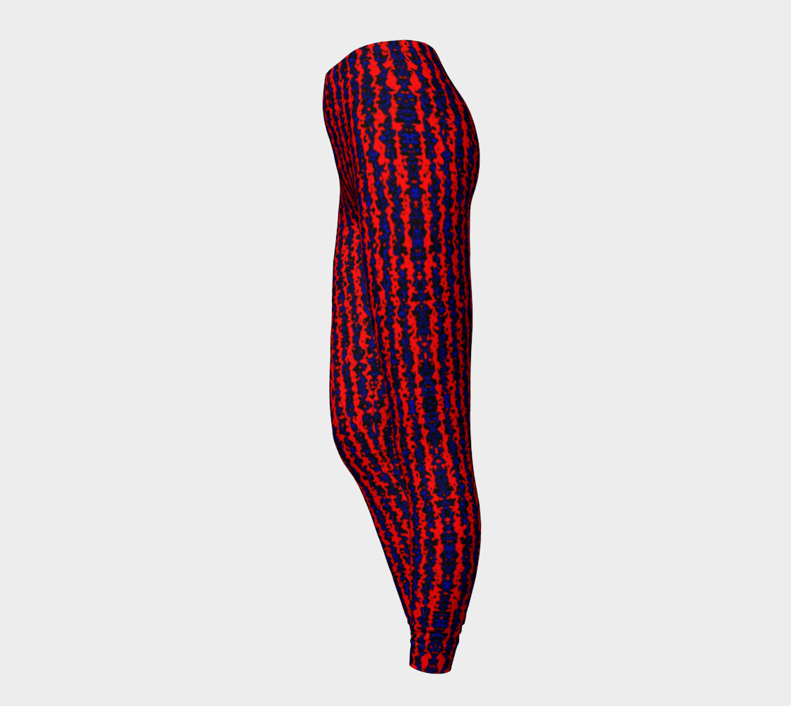 Color Noise Red Blue Black Leggings CAN