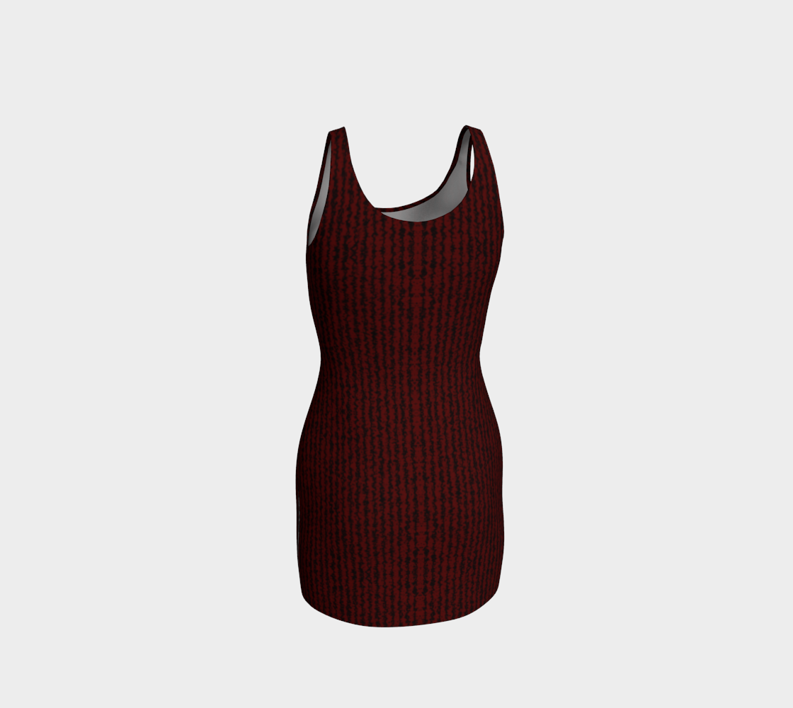 Color Noise Red Black Body-Con Dress CAN