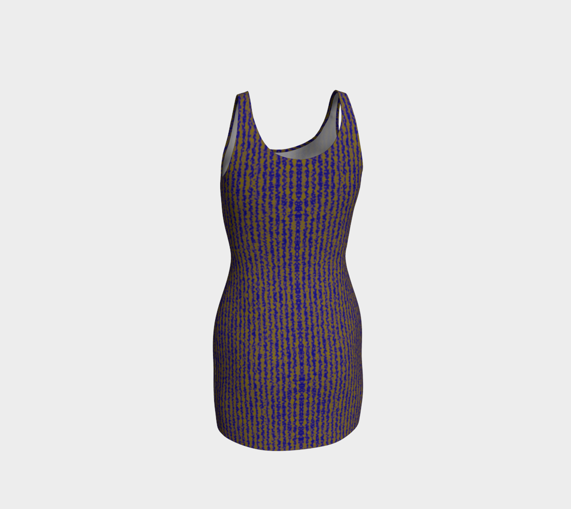 Color Noise Yellow Blue Body-Con Dress CAN
