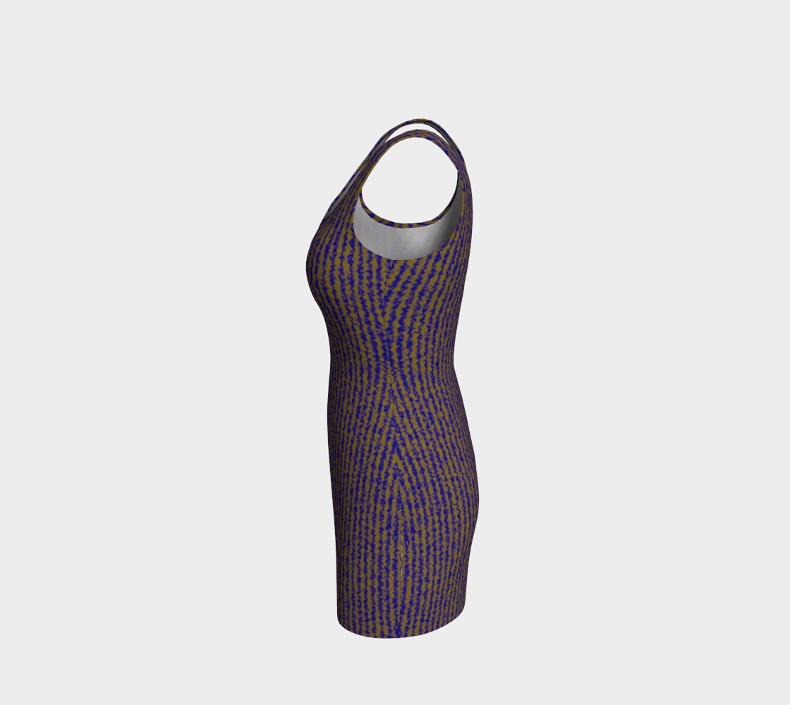 Color Noise Yellow Blue Body-Con Dress CAN