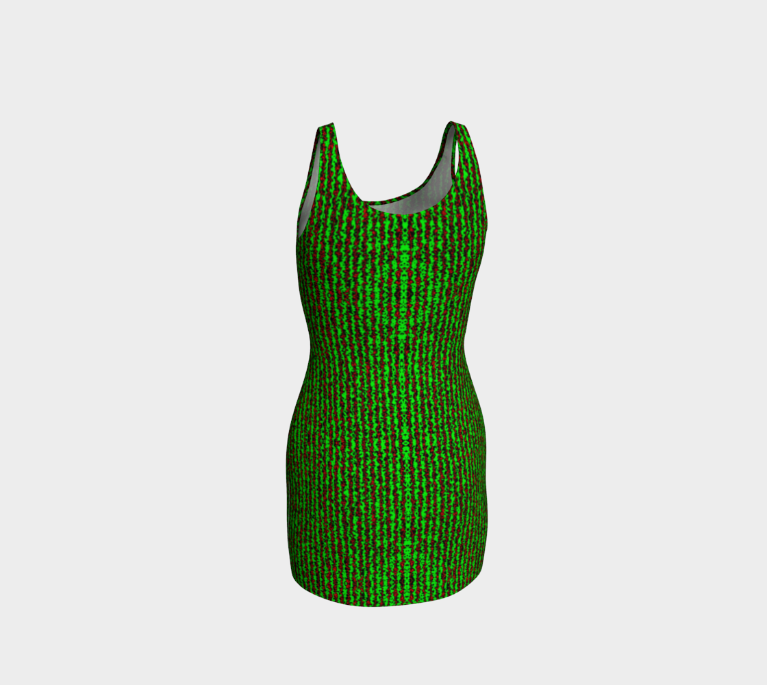 Color Noise Red Green Black Body-Con Dress CAN