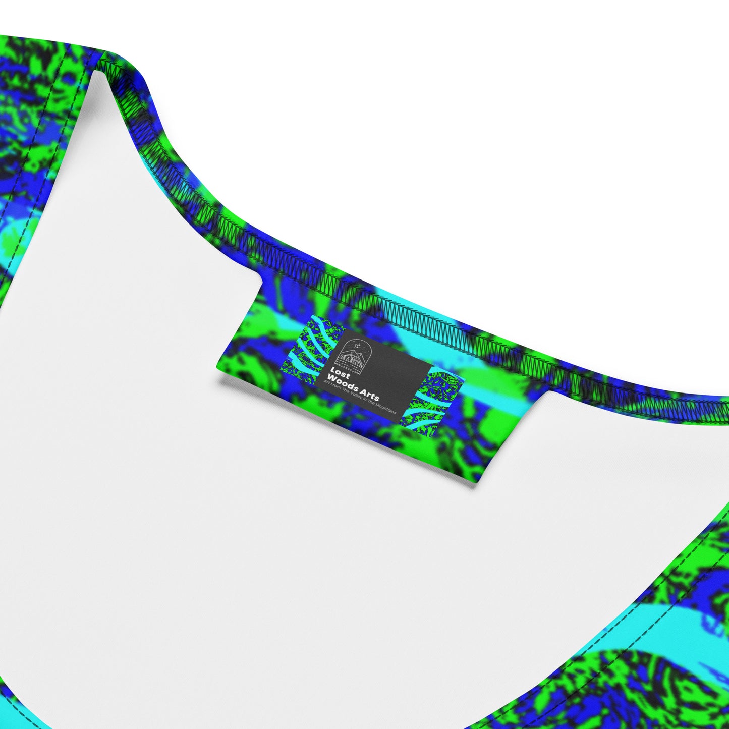 Green Blue Wave Over Top Wave Bodycon dress