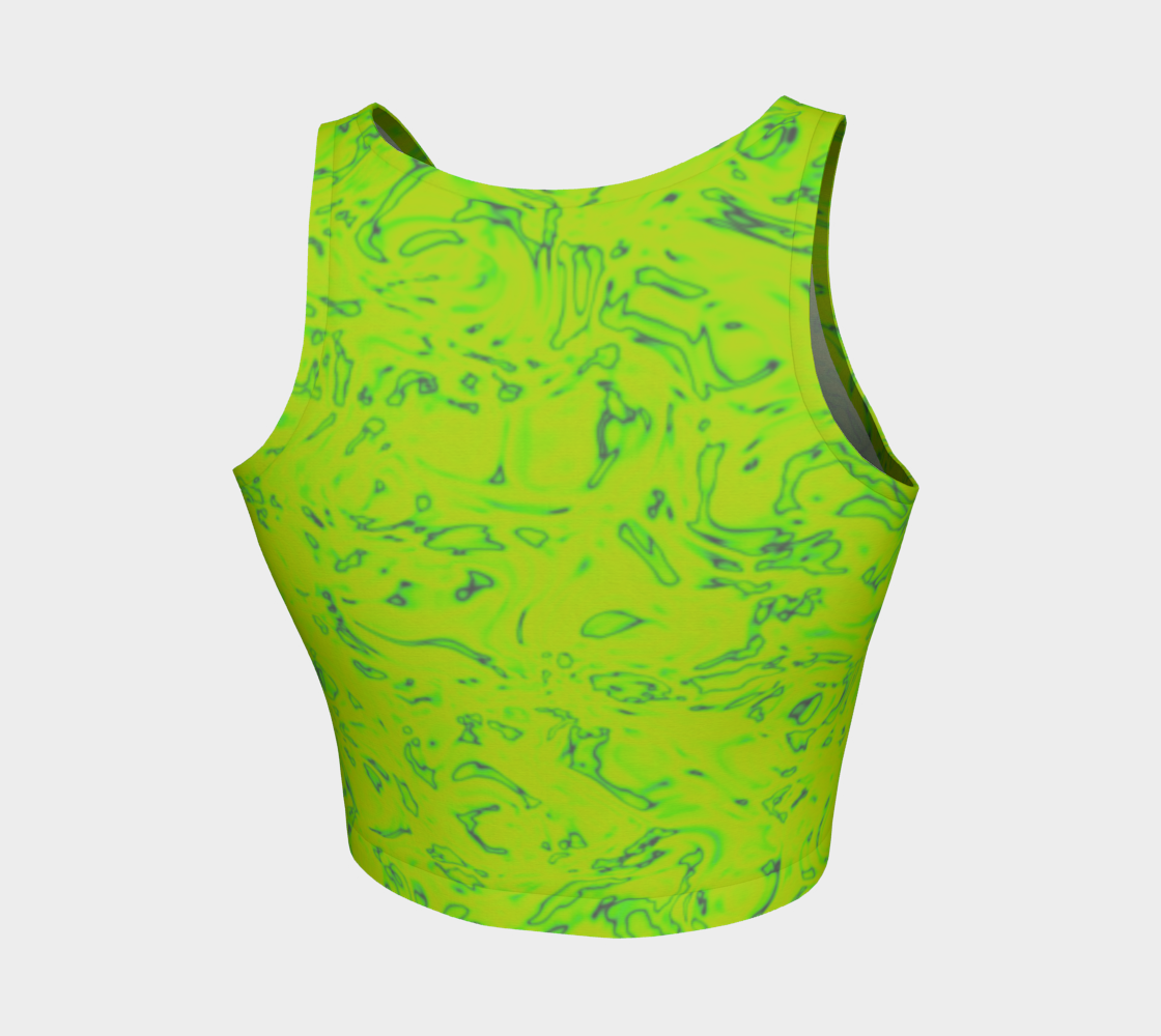 Rorschach Green Athletic Crop Top CAN