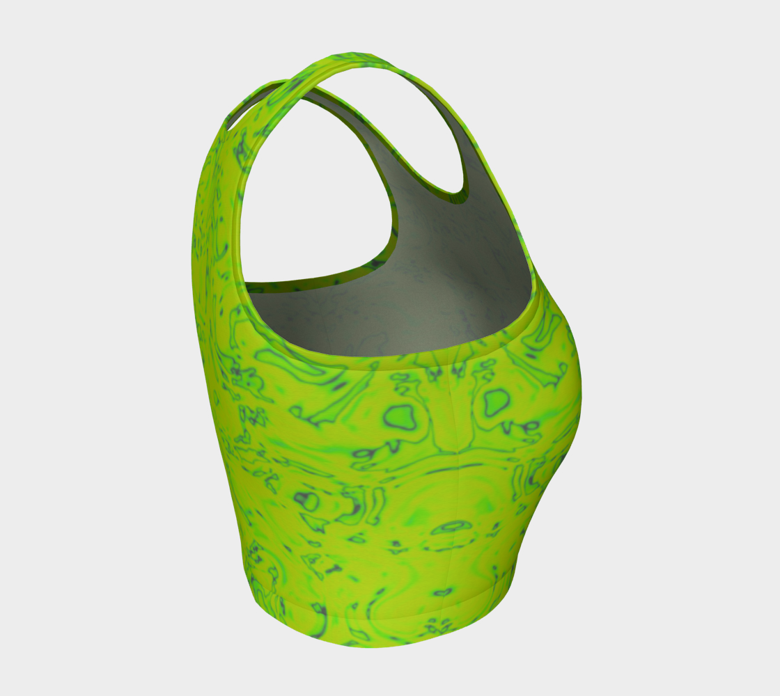 Rorschach Green Athletic Crop Top CAN