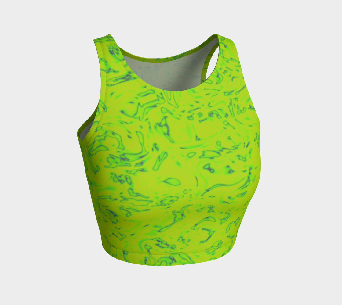 Rorschach Green Athletic Crop Top CAN