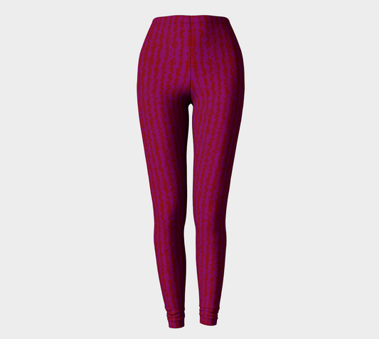 Color Noise Red Purple Leggings CAN