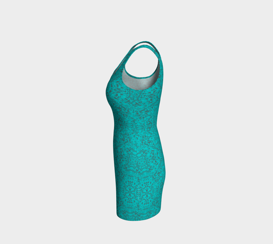 Rorschach Blue Body-Con Dress CAN