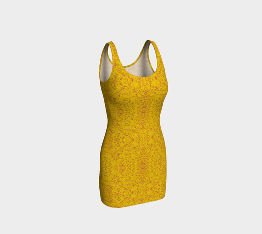 Rorschach Orange Body-Con Dress CAN