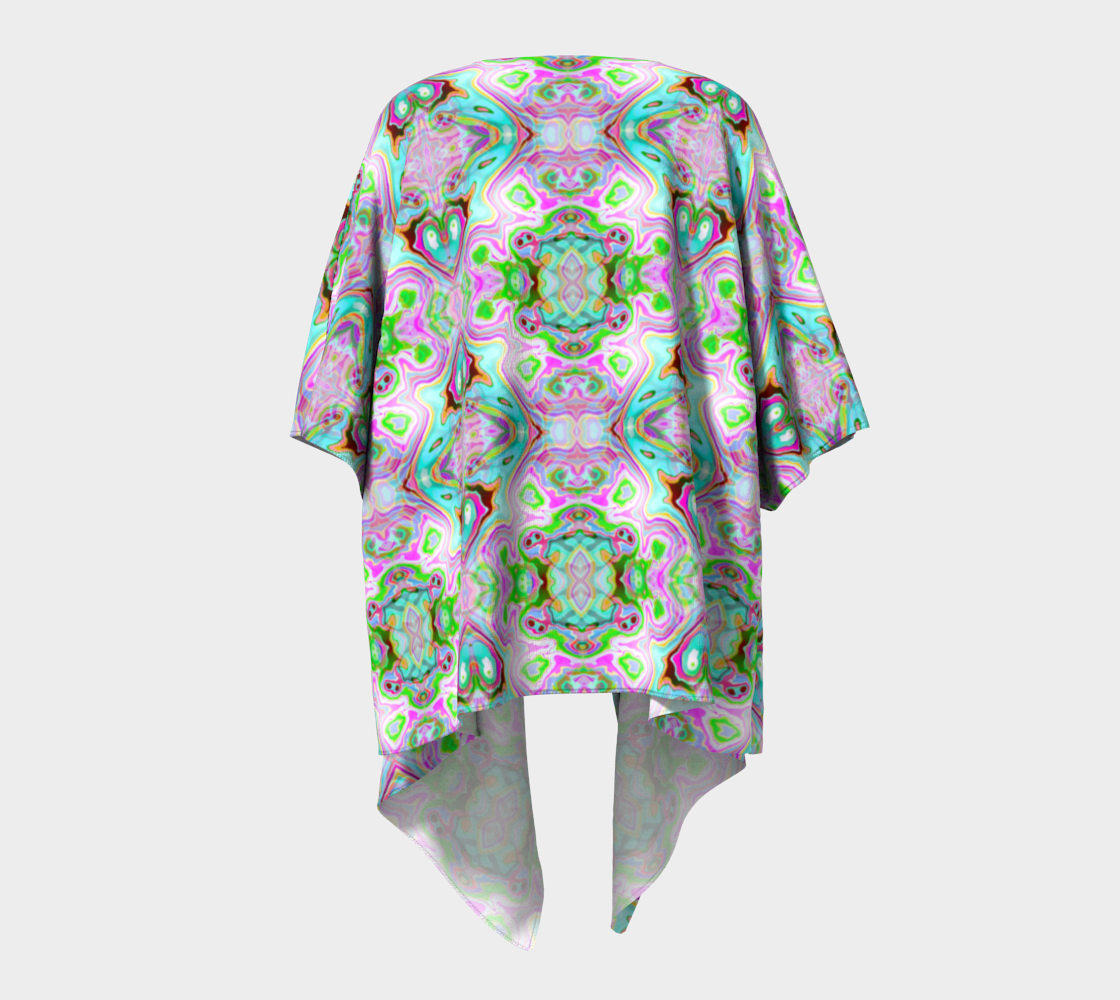 Abstract Draped Kimono CAN