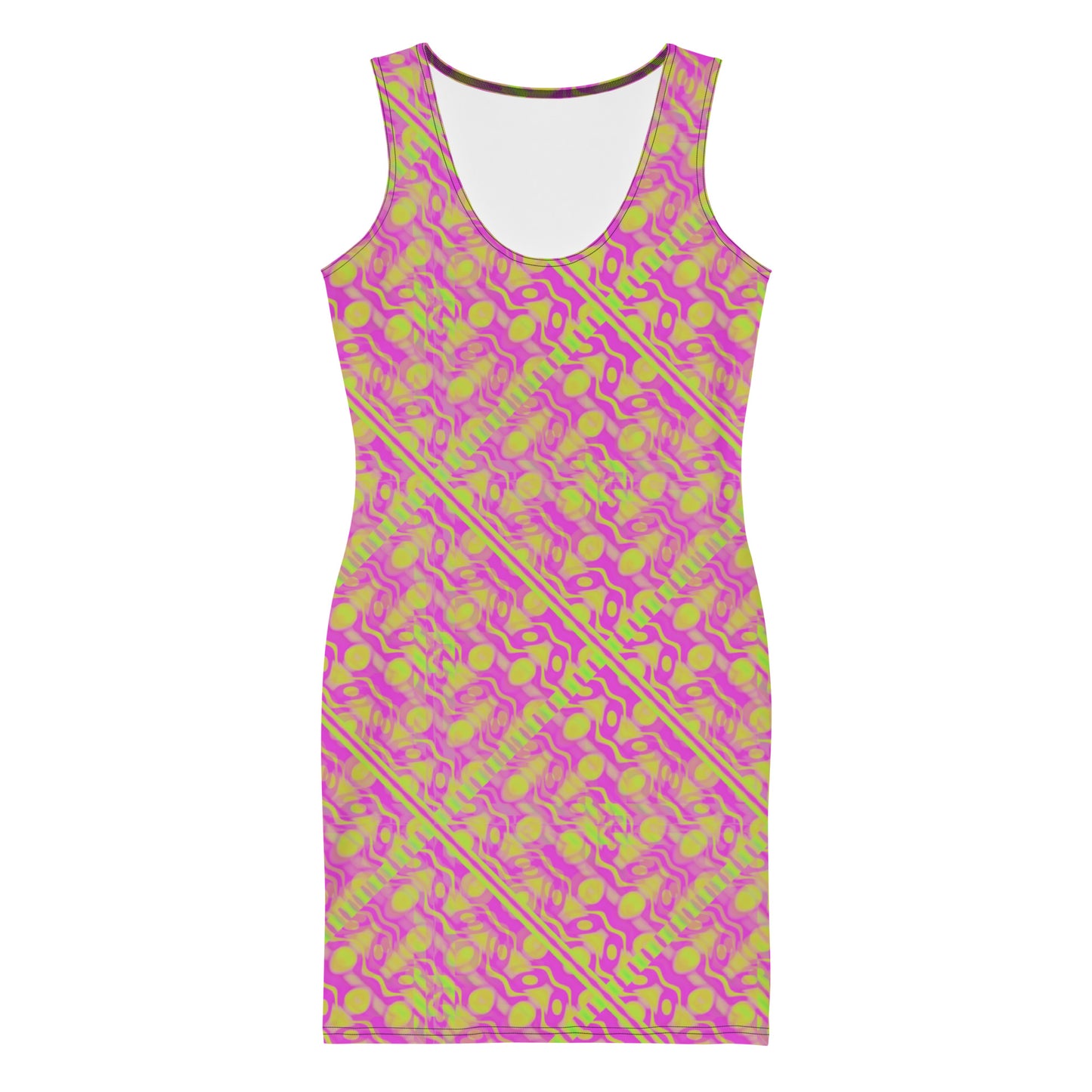 Retro Green Purple Bodycon dress