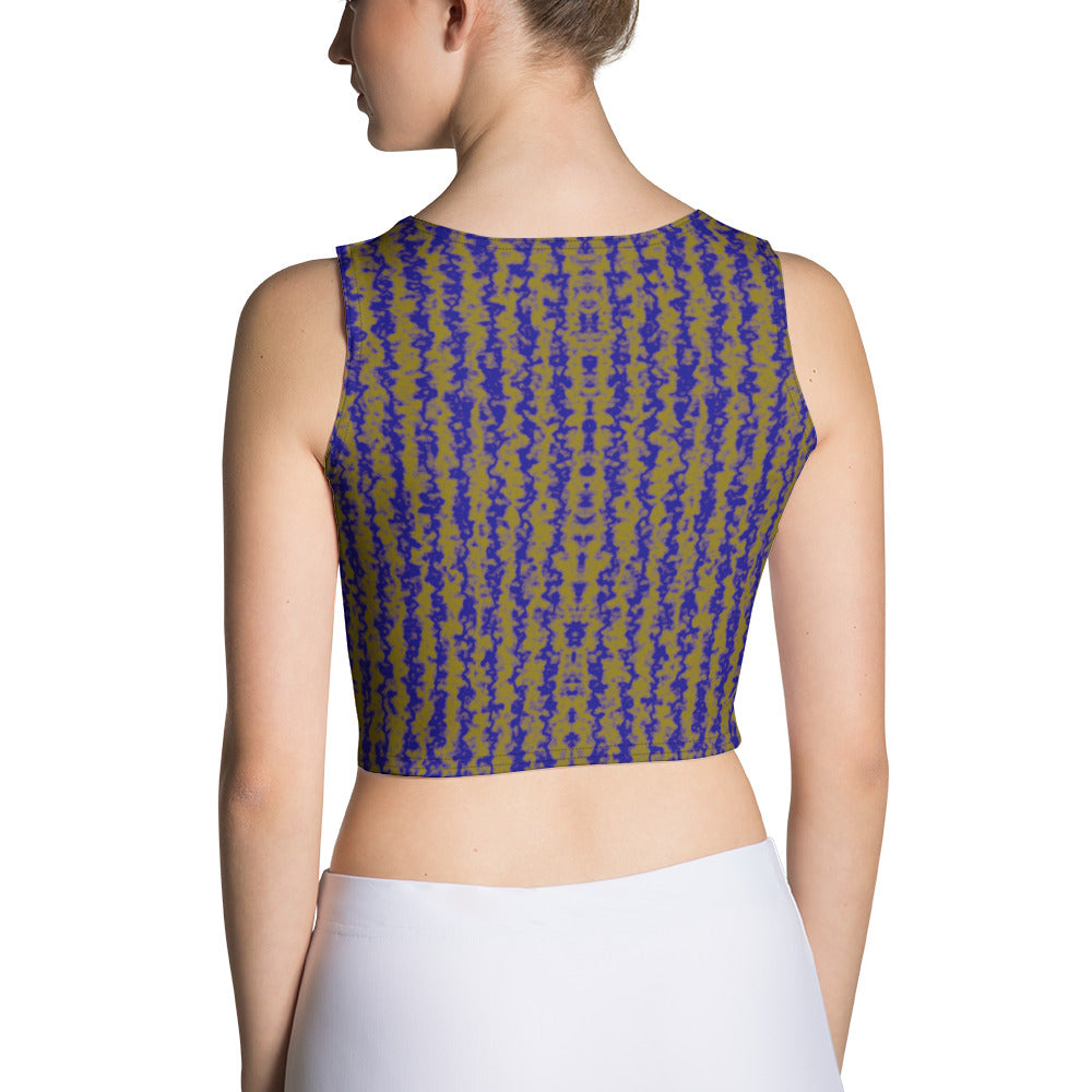 Color Noise Yellow & Blue Crop Top