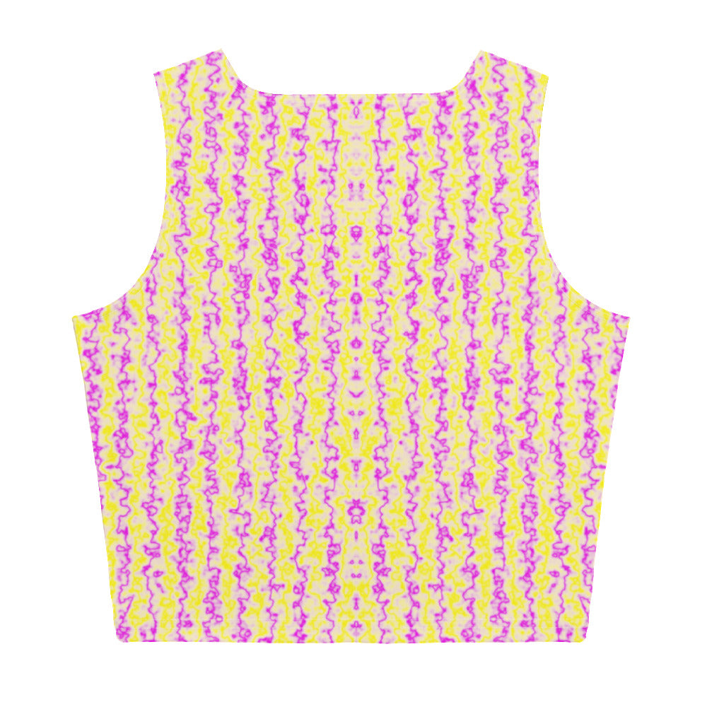 Color Noise Yellow & Purple Crop Top