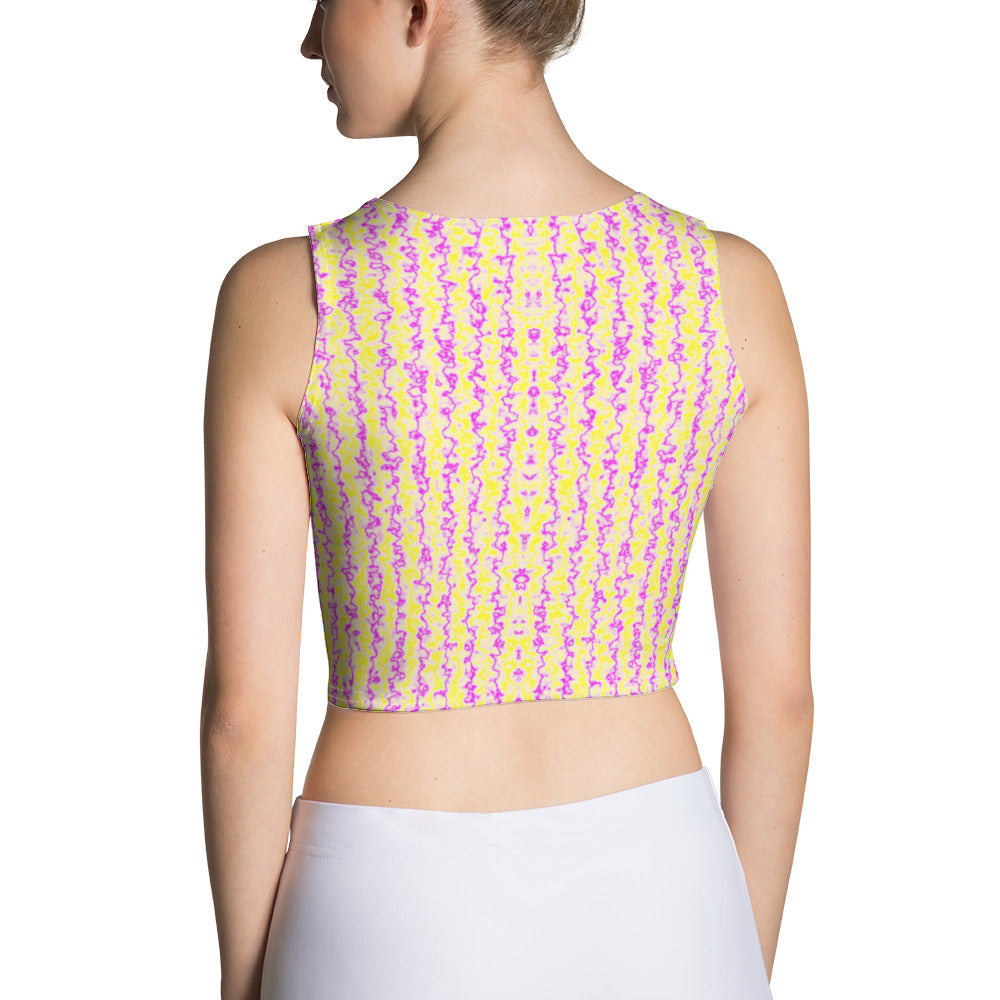 Color Noise Yellow & Purple Crop Top