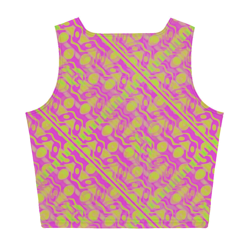 Retro green purple crop top