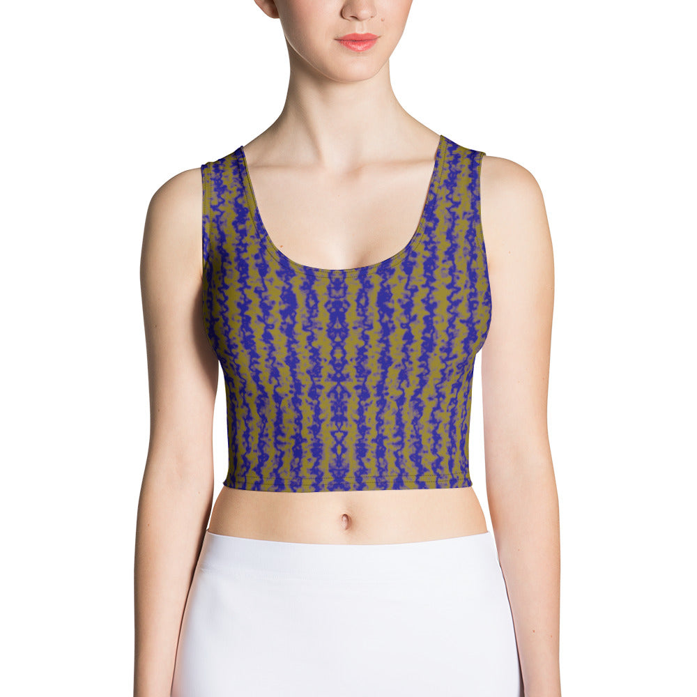 Color Noise Yellow & Blue Crop Top