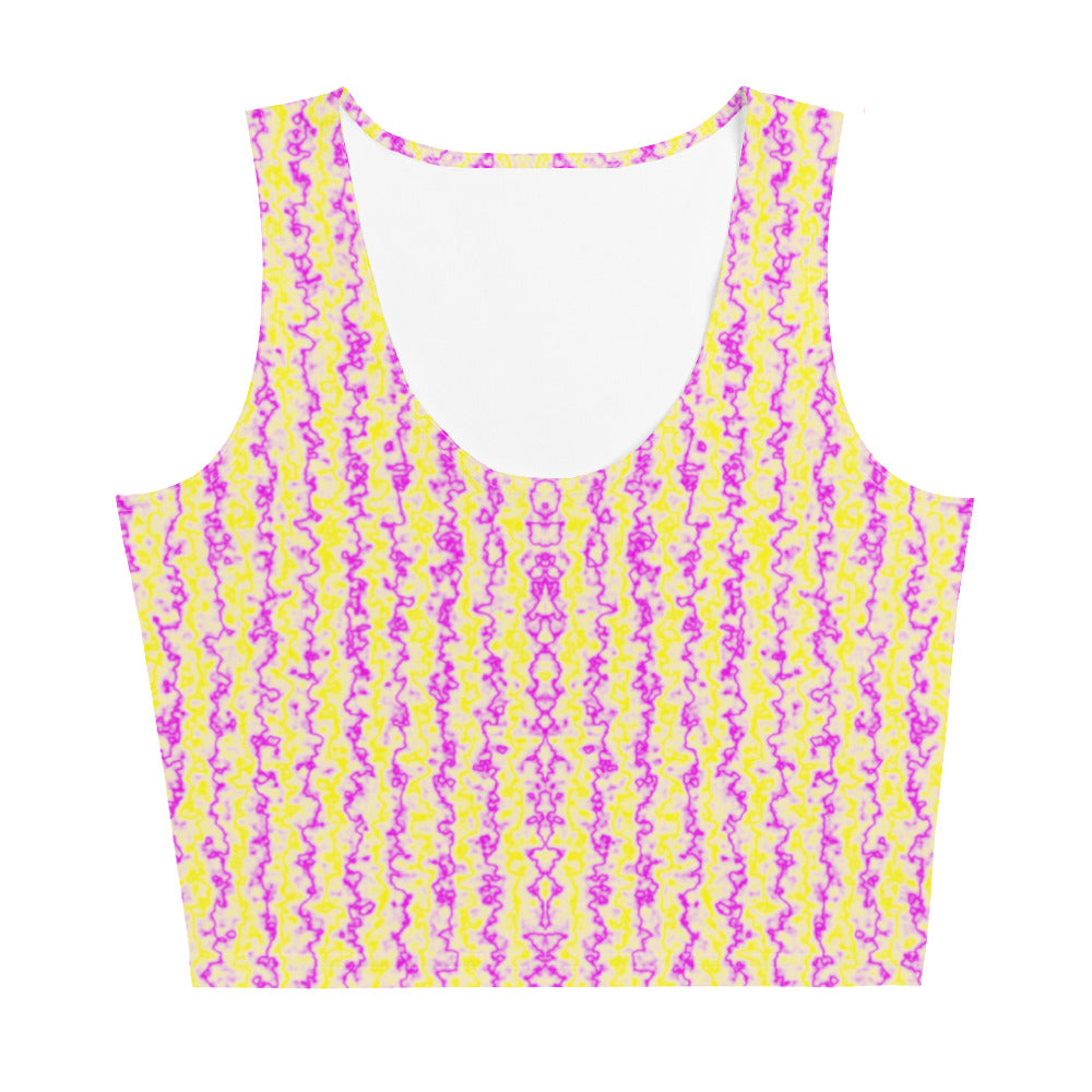 Color Noise Yellow & Purple Crop Top