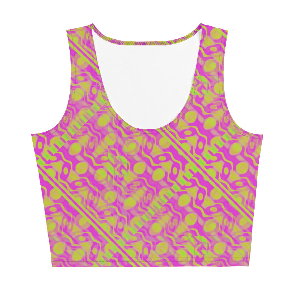 Retro green purple crop top