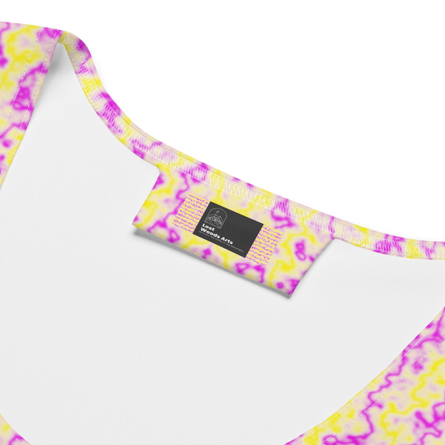 Color Noise Yellow & Purple Crop Top