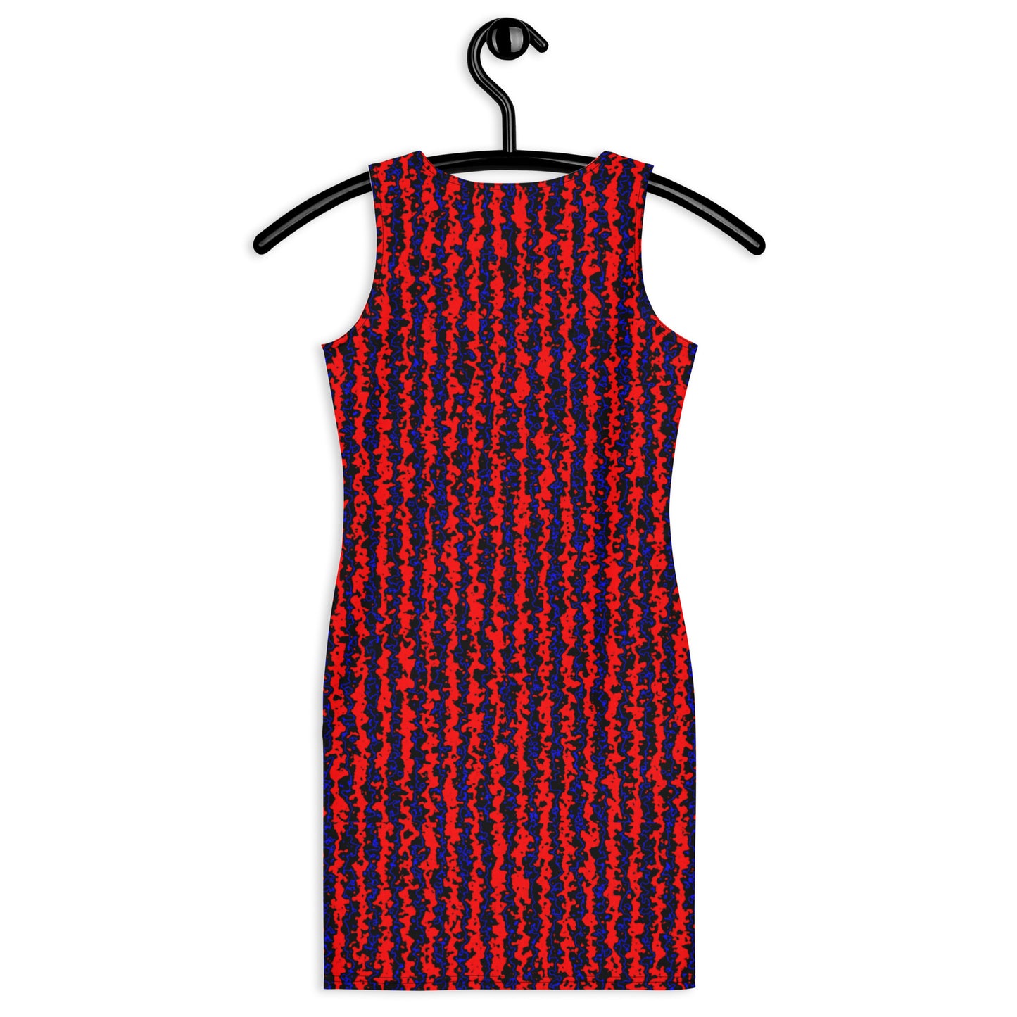 Color Noise Red & Blue & Black Sublimation Cut & Sew Dress