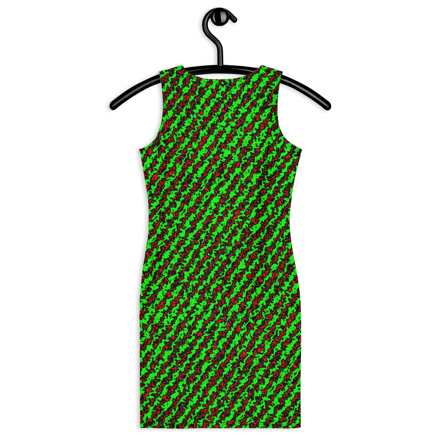 Color Noise Green & Red & Black Pattern 2 Sublimation Cut & Sew Dress