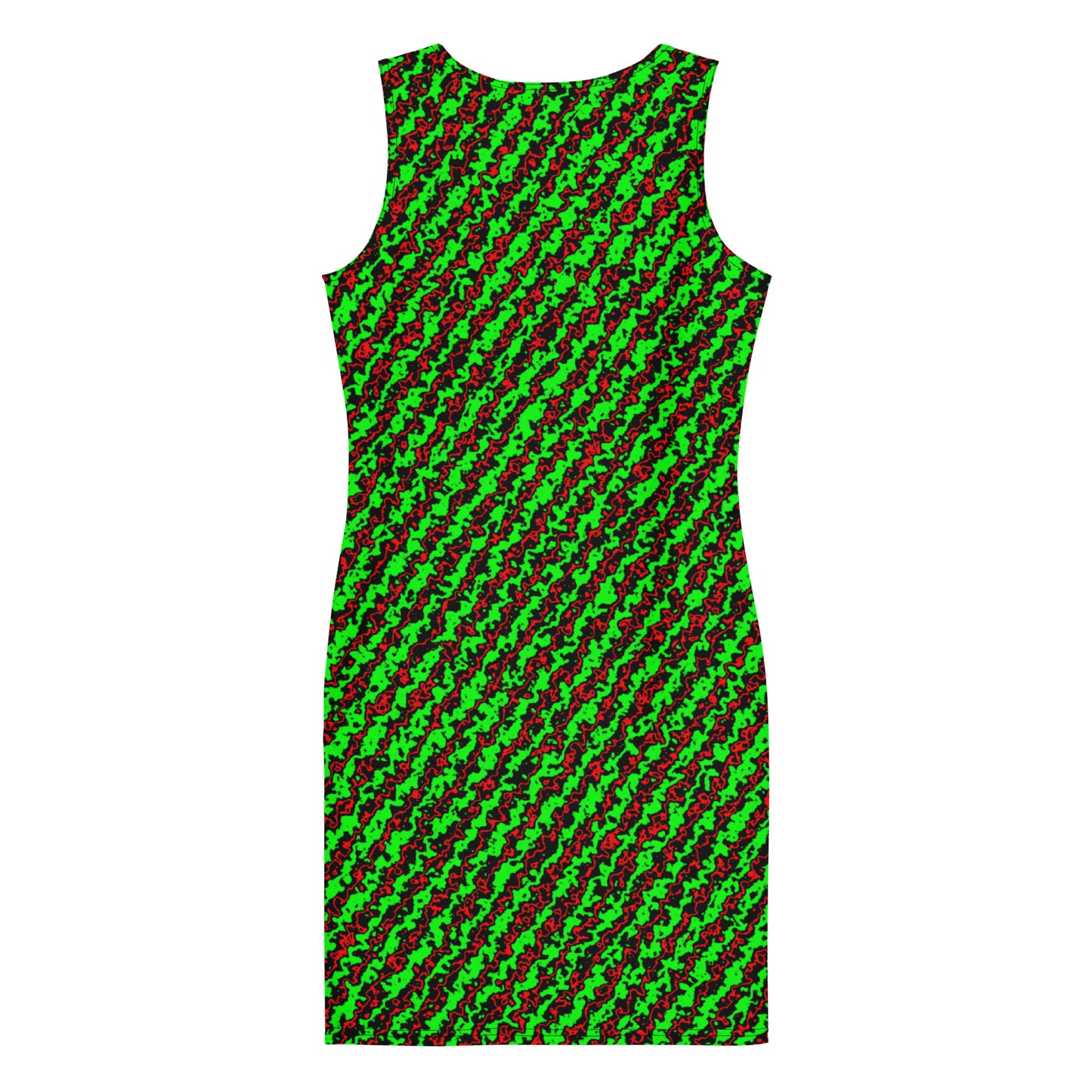 Color Noise Green & Red & Black Pattern 2 Sublimation Cut & Sew Dress