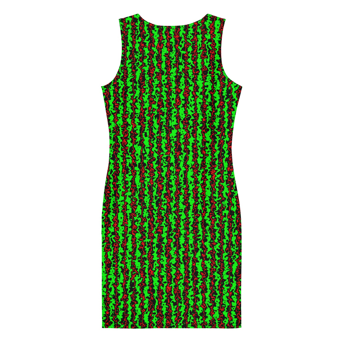 Color Noise Green & Red & Black Sublimation Cut & Sew Dress