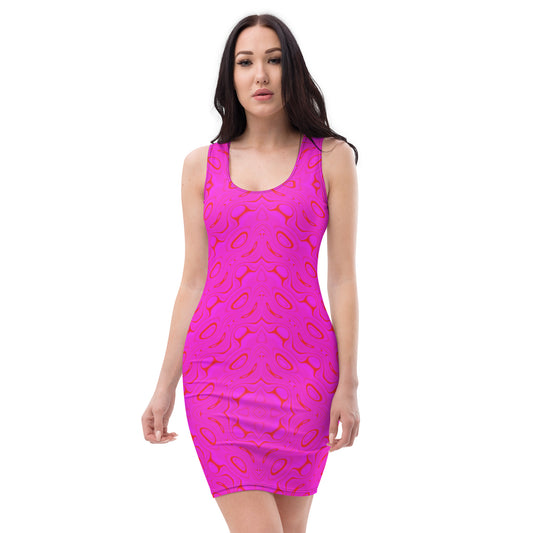 Red Purple Wave Sublimation Cut & Sew Dress