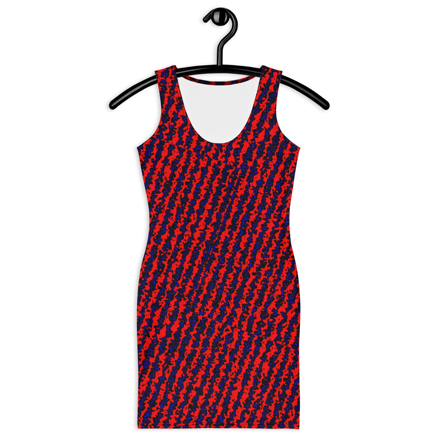 Color Noise Red & Blue & Black Pattern 2 Sublimation Cut & Sew Dress