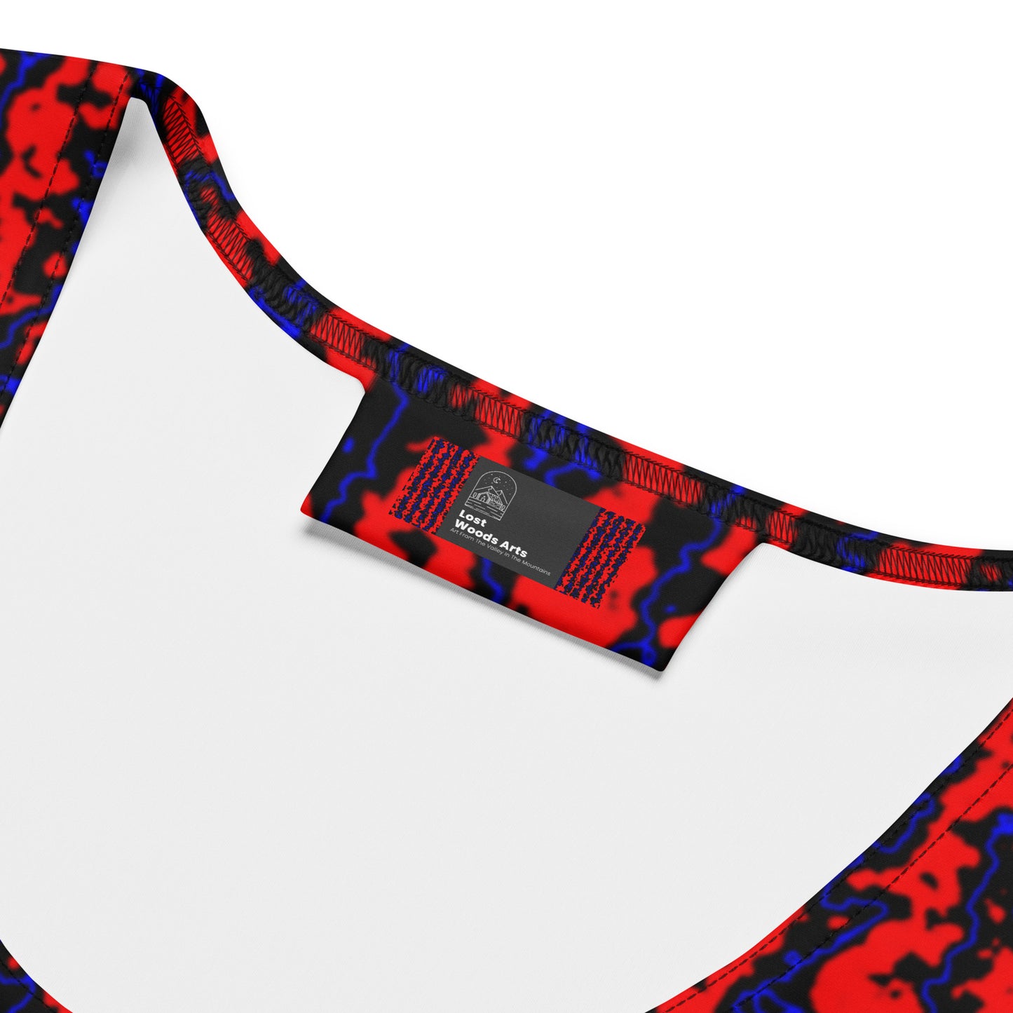 Color Noise Red & Blue & Black Sublimation Cut & Sew Dress