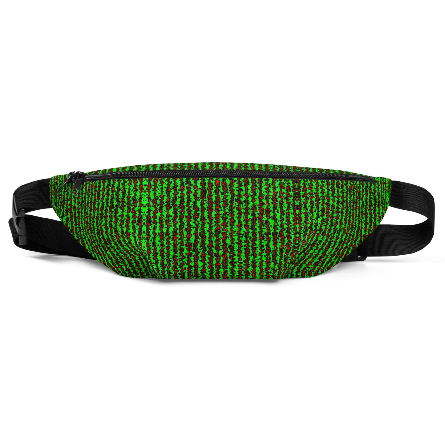 Color Noise Green & Red & Black Fanny Pack