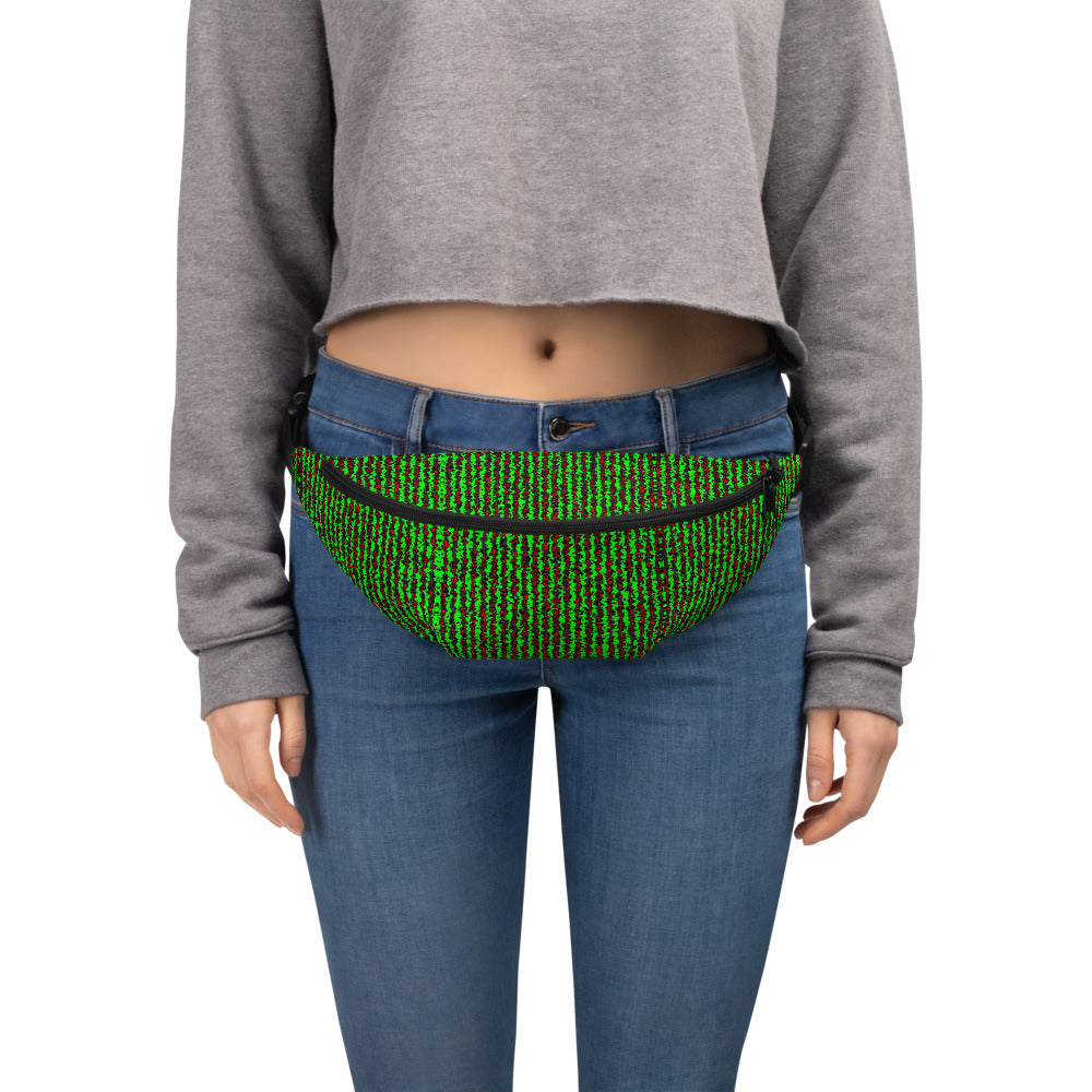 Color Noise Green & Red & Black Fanny Pack