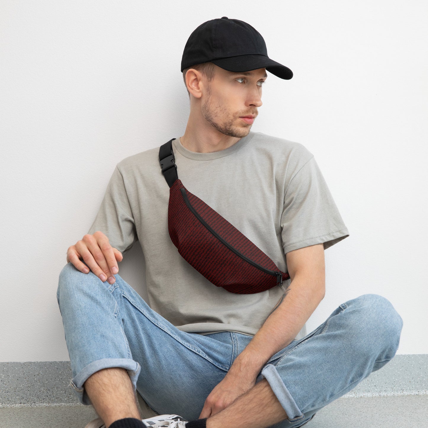 Color Noise Red & Black Fanny Pack