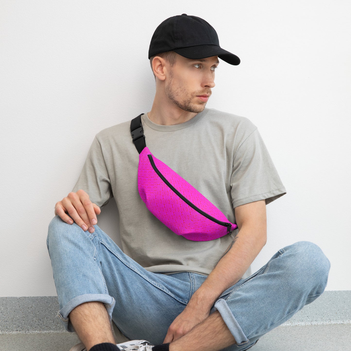 Red Purple Wave Fanny Pack