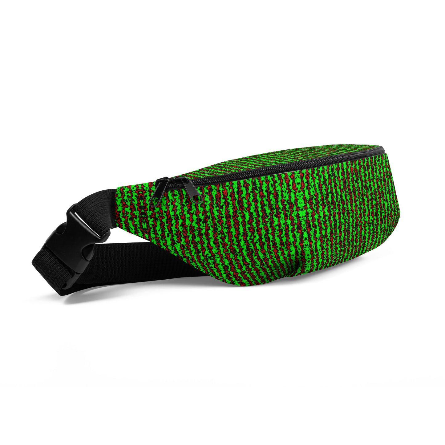 Color Noise Green & Red & Black Fanny Pack