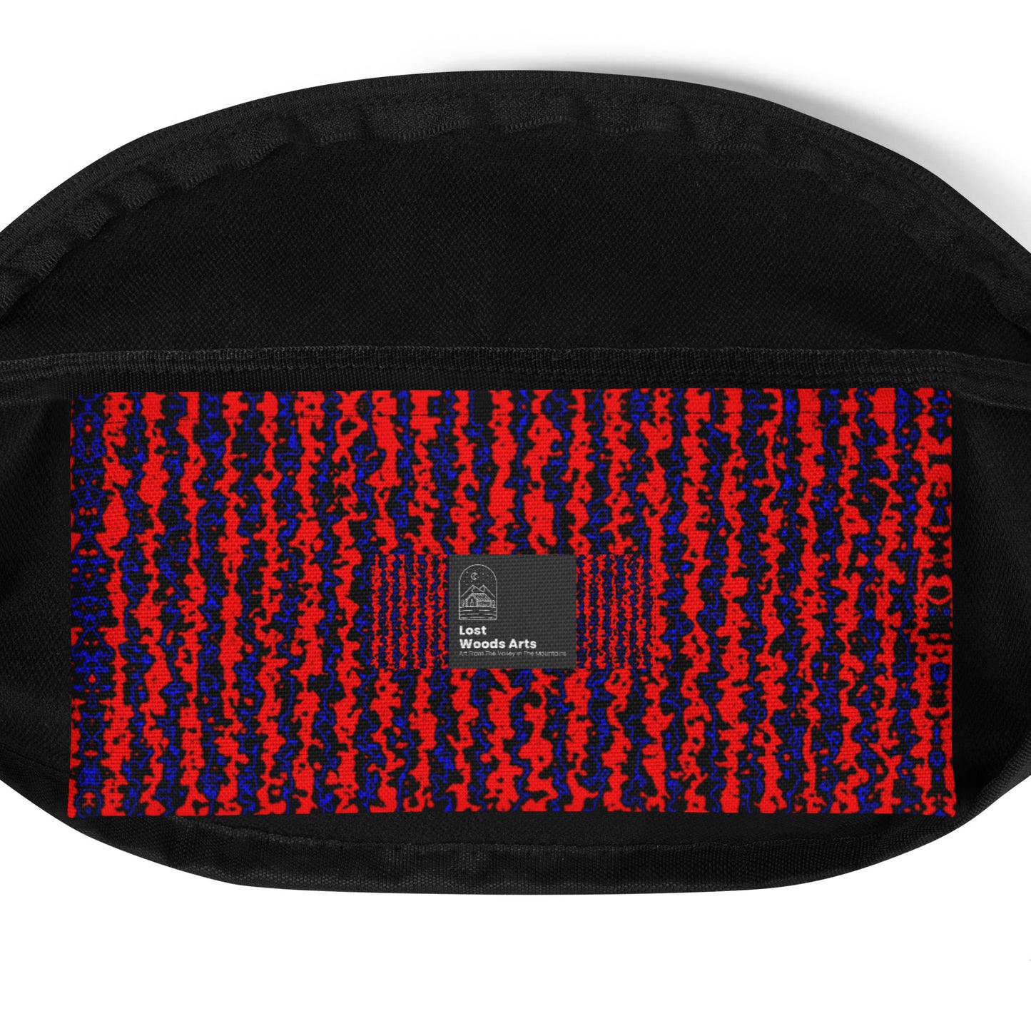 Color Noise Red & Blue & Black Fanny Pack