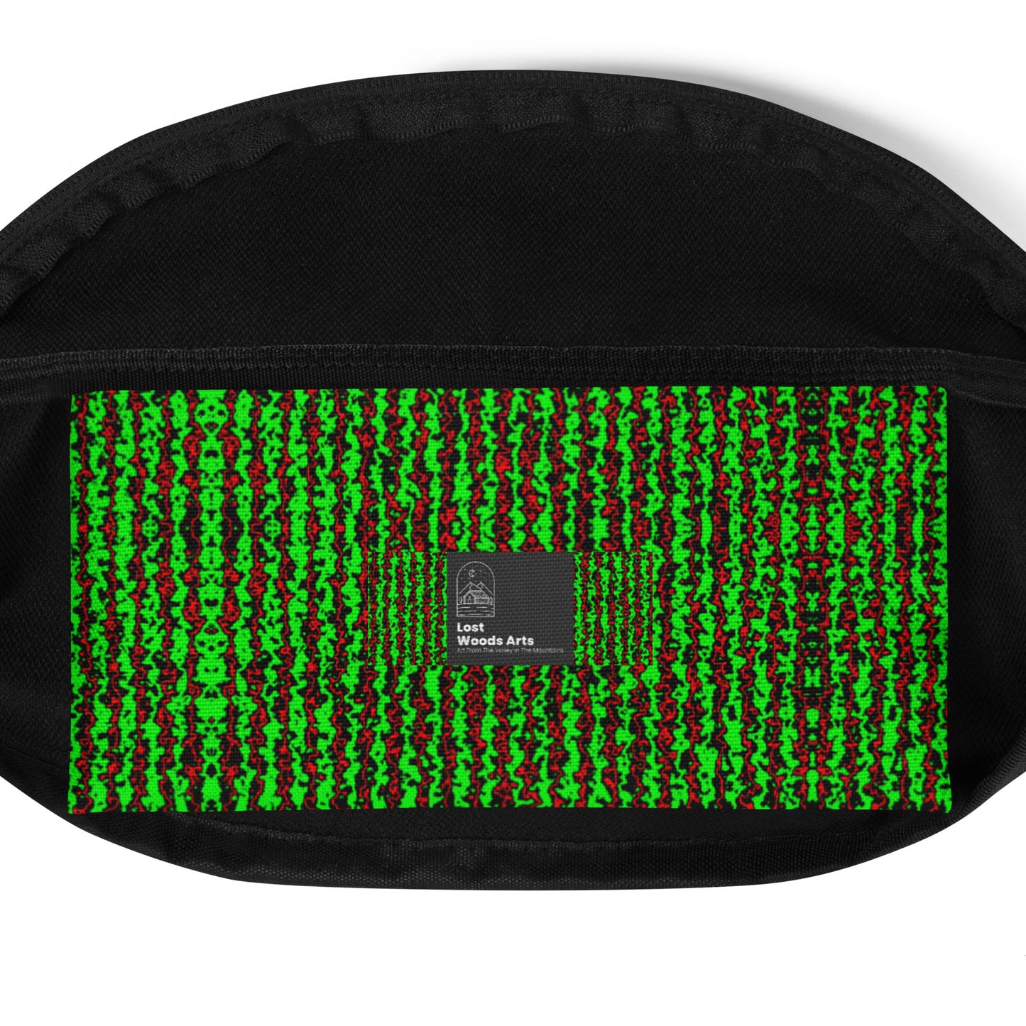 Color Noise Green & Red & Black Fanny Pack