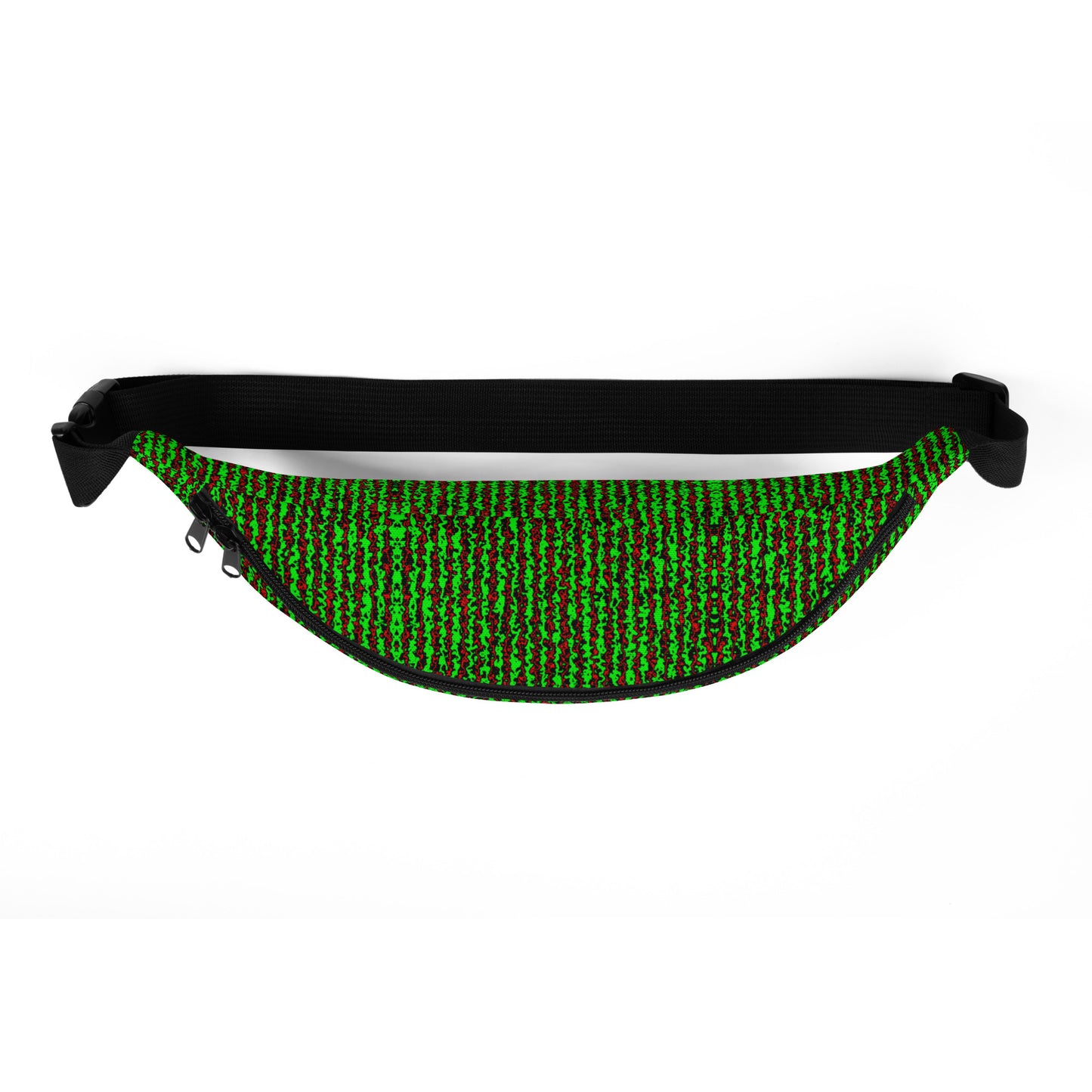 Color Noise Green & Red & Black Fanny Pack