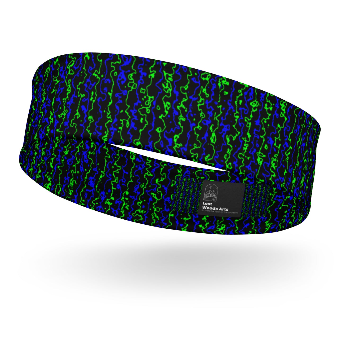 Color Noise Green & Blue & Black Headband