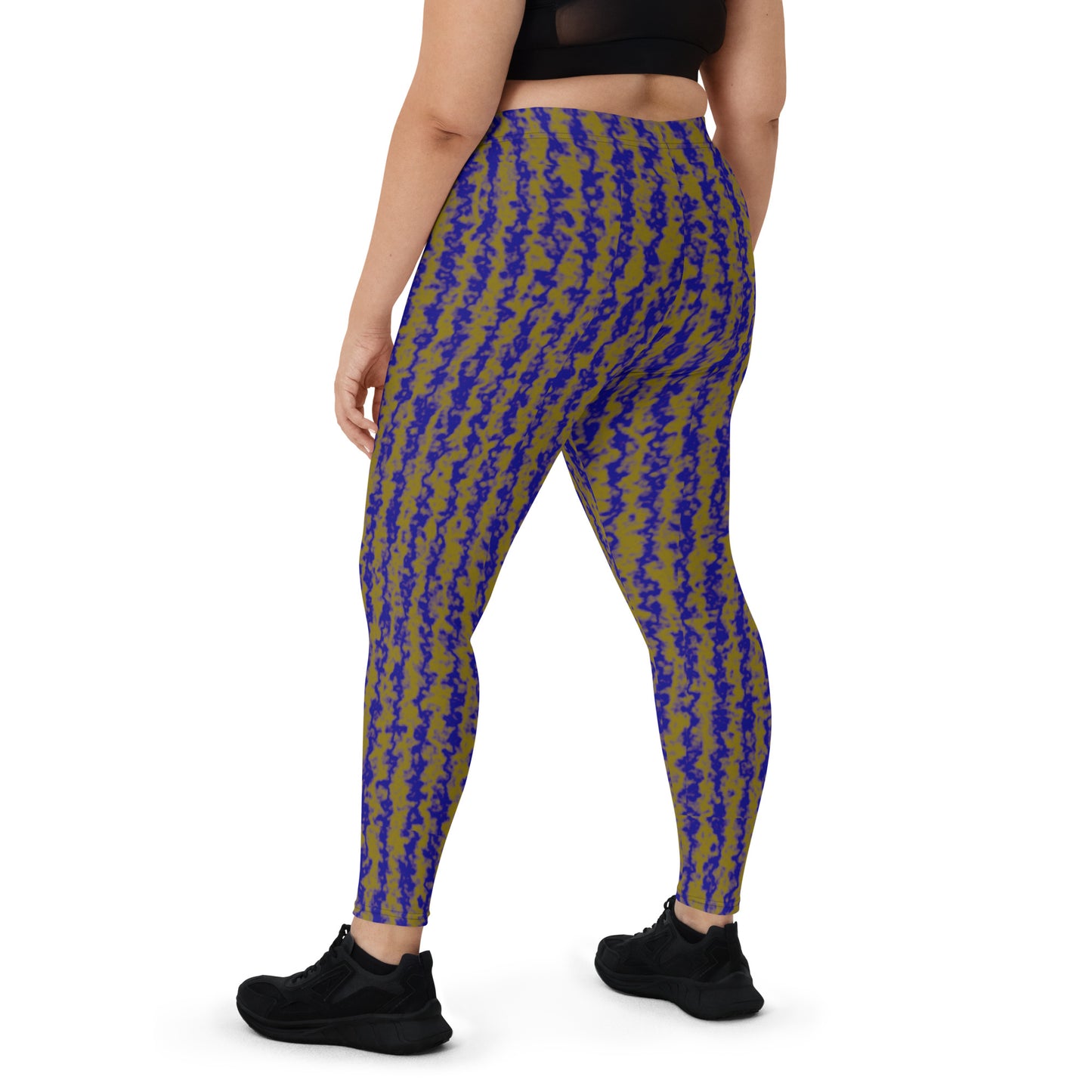 Color Noise Light Yellow & Blue Leggings