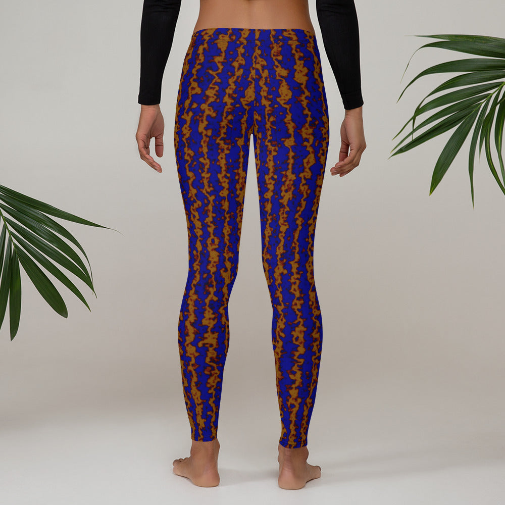 Color Noise Dark Yellow & Blue Leggings