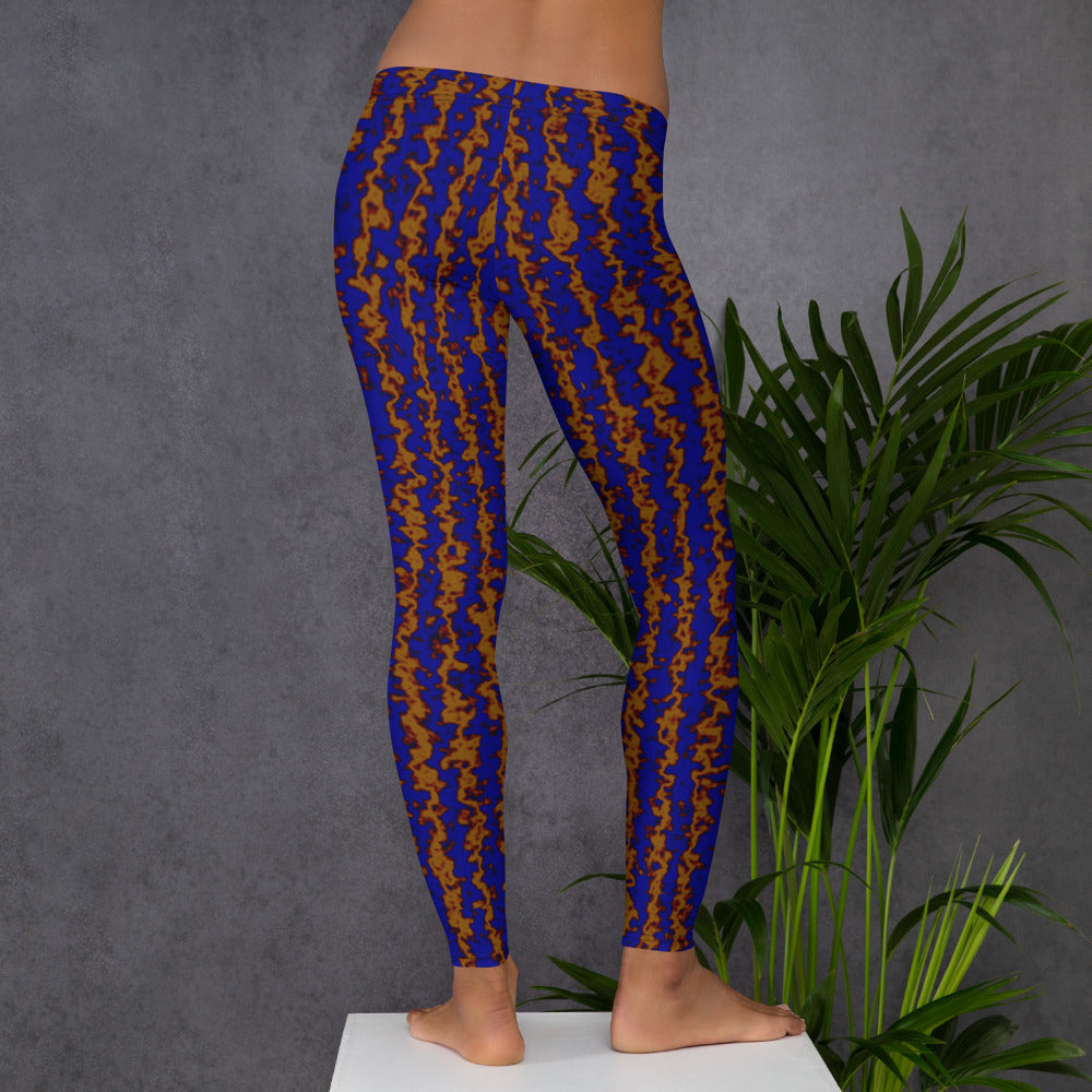 Color Noise Dark Yellow & Blue Leggings