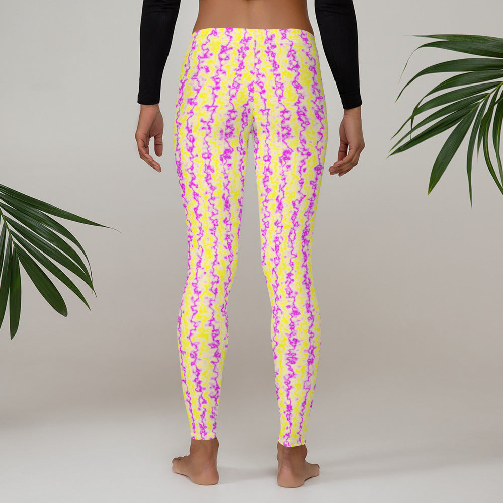 Color Noise Yellow & Purple Leggings