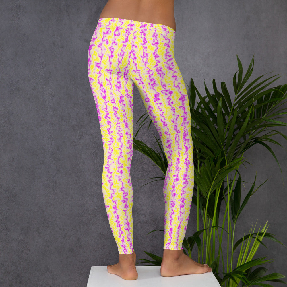 Color Noise Yellow & Purple Leggings