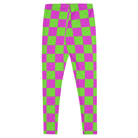 Green & Purple Squared Leggings