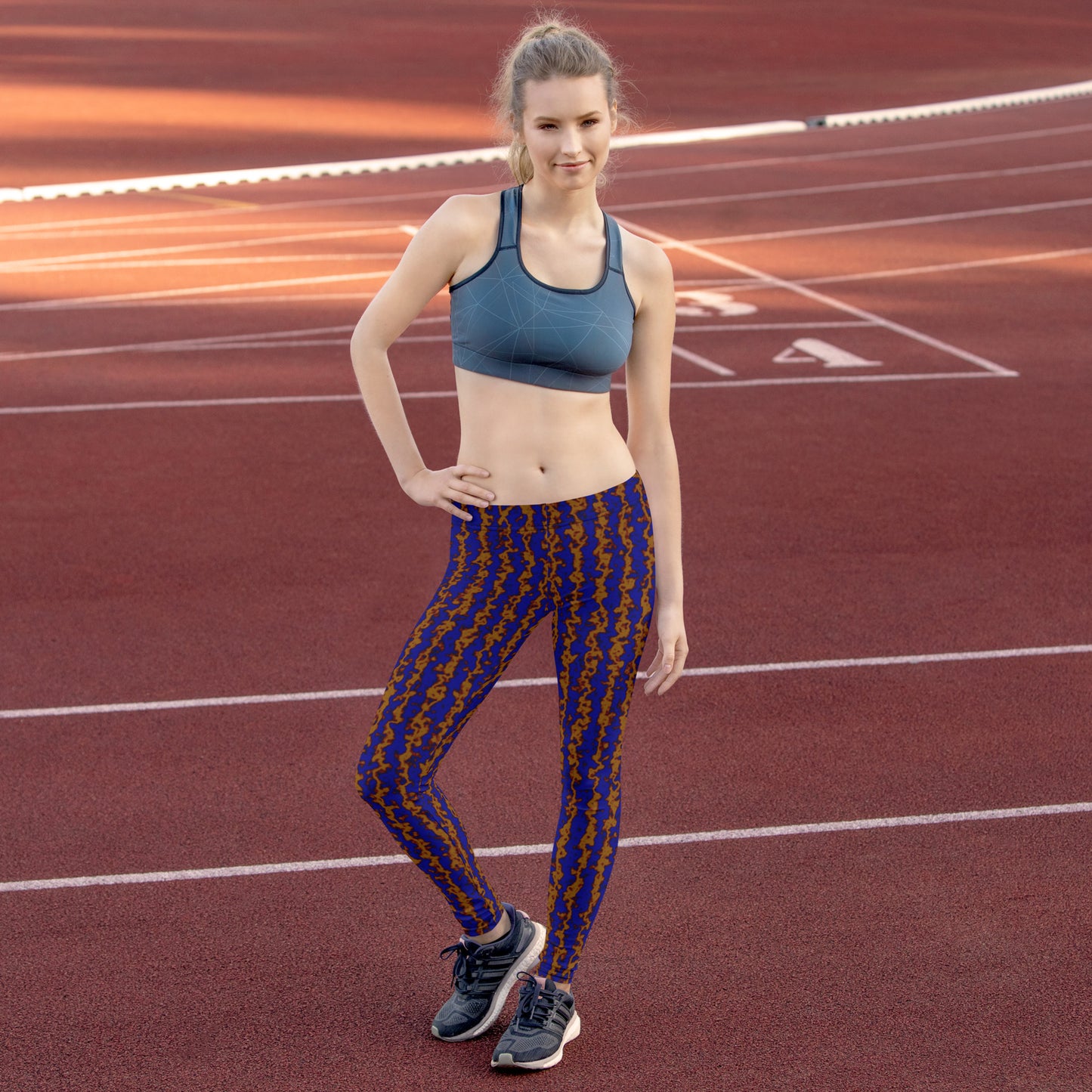 Color Noise Dark Yellow & Blue Leggings