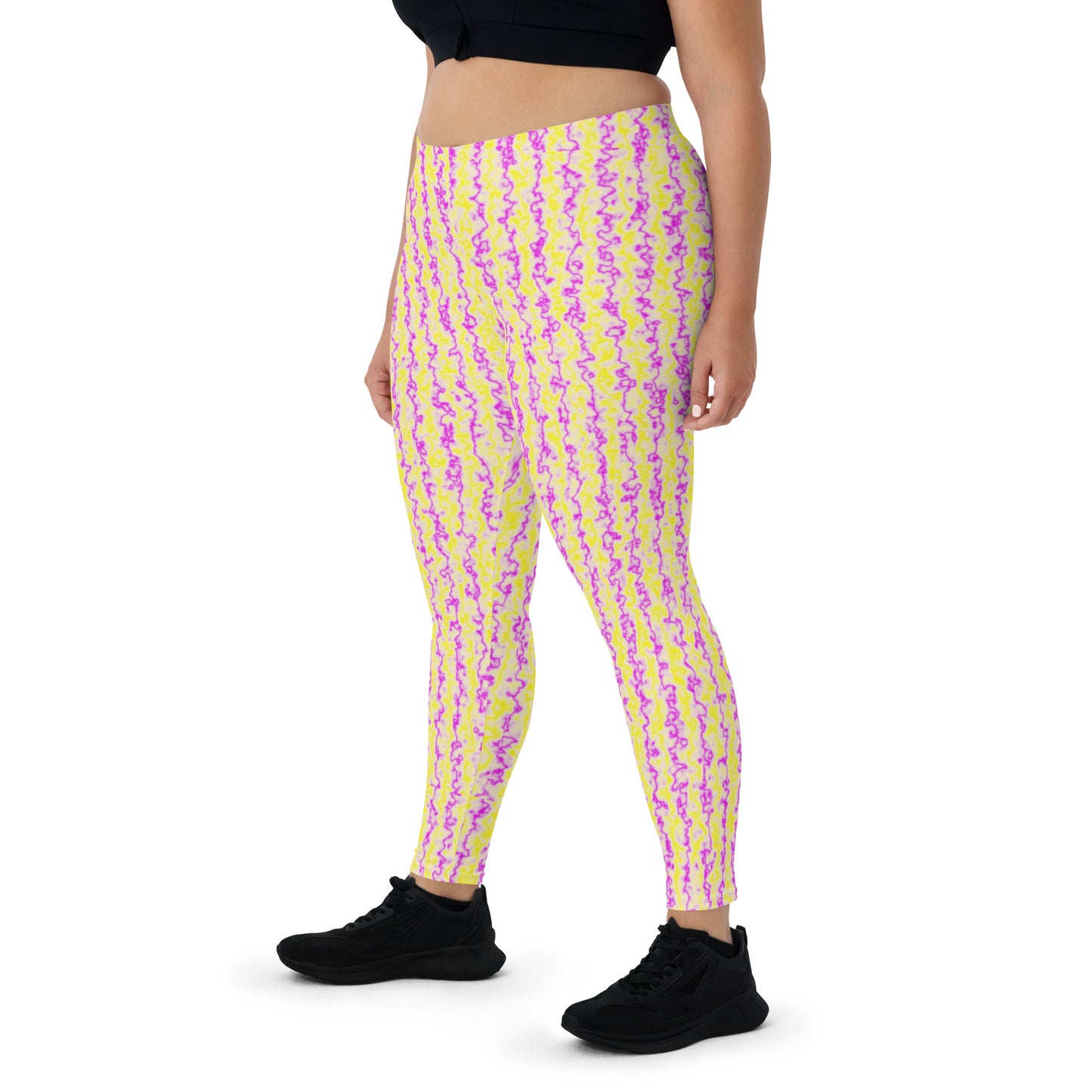 Color Noise Yellow & Purple Leggings