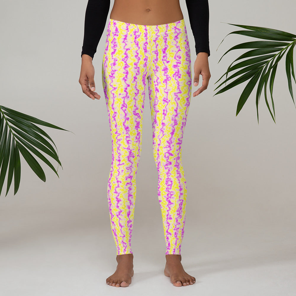 Color Noise Yellow & Purple Leggings