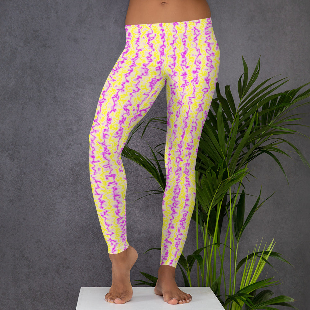 Color Noise Yellow & Purple Leggings