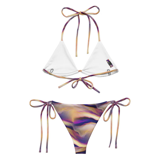 Nebula All-over print recycled string bikini