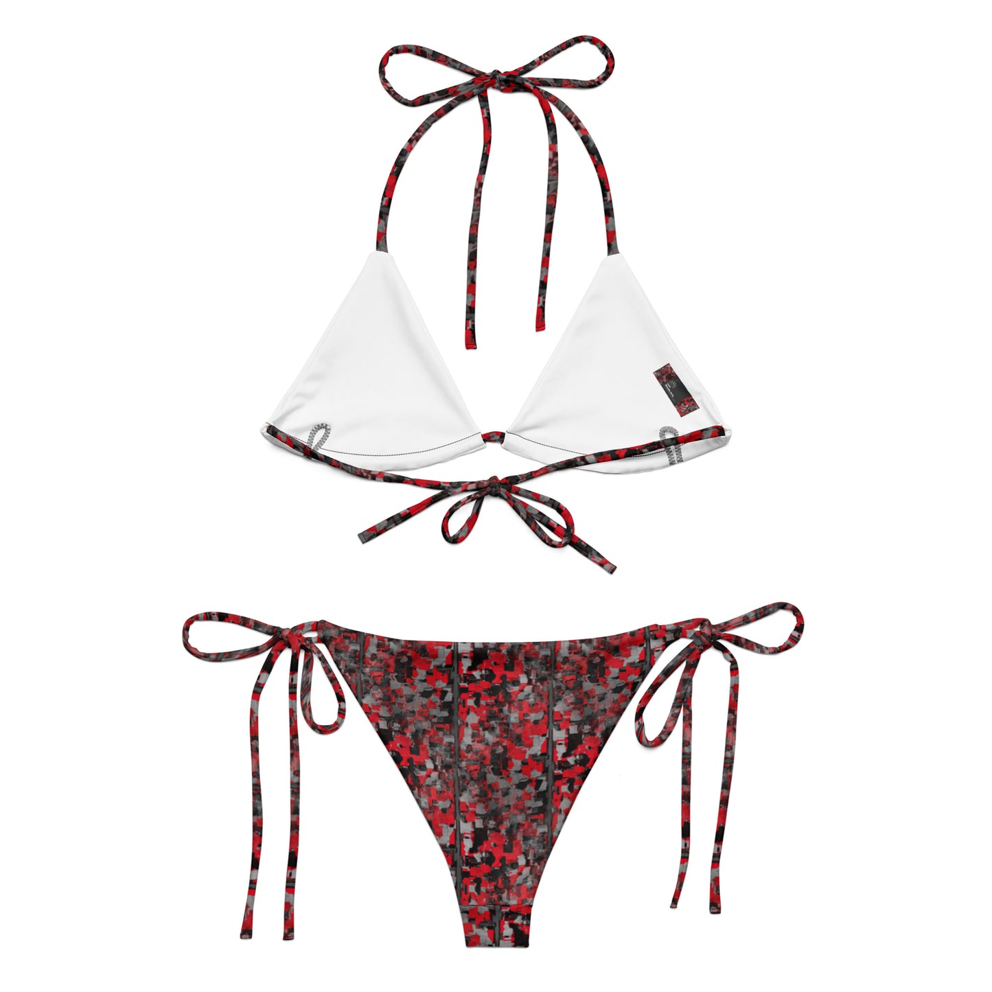 Empire All-over print recycled string bikini